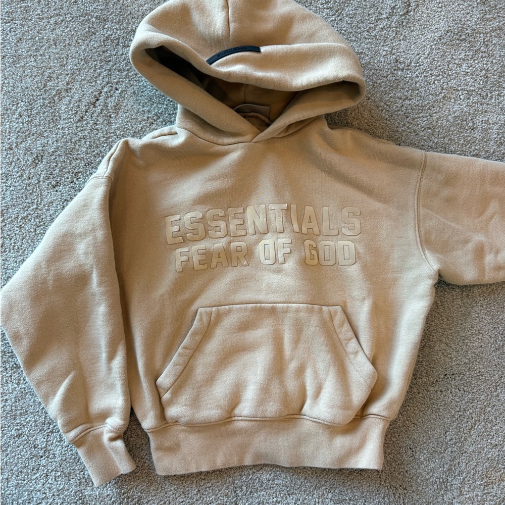 Essentials Kids Tan Hoodie